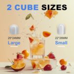 Ice Makers Countertop, Portable Ice Machine with Handle, 6 Mins 9 Bullet Ice Cubes with Basket and Scoop, 26lbs in 24Hrs, Auto-Cleaning, for Home, Kitchen, RV, Camping, White - Image 3