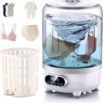 Portable Washing Machine and dryer Underwear Washer,Upgraded Portable Mini Washing Machine,Rechargeable Cordless portable washer, Laundry Cup for Bra, Underwear, Socks (3Lwhite)