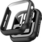 TAURI 2 Pack Hard Case for Apple Watch Series 11/10 46mm, with PC Tempered Glass Screen Protector, [Scristant Resistant] [Overall Protection] Slim Cover for iWatch S11 / S10 46mm, Black