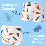 GRPSKCOS Boys Dinosaur Underwear- Pack of 5 Soft Cartoon Colorful Boxer Shorts Briefs with Fun for Kids 2-8 Years Old - Image 3