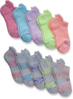 Suggest a better title and return a single title only without any other comments: Hanes Girls' Comfort Fit Heel Shield and No Show Socks, 10-Pair Packs - Image 2