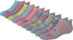 Suggest a better title and return a single title only without any other comments: Hanes Girls' Comfort Fit Heel Shield and No Show Socks, 10-Pair Packs