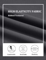 COOFANDY Mens Muscle Shirt Short Sleeve Slim Fit T-Shirts Texture Crewneck Tees Longline Gym Workout Athletic Shirt - Image 4