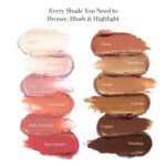 Suggest a better title and return a single title only without any other comments: Ogee Face Stick Radiant Collection Trio - Contour Stick Makeup Collection - Certified Organic Contour Palette - Includes Bronzer Stick, Blush Stick & Highlighter Stick - Image 6