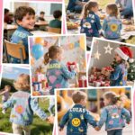 Suggest a better title and return a single title only without any other comments: Personalized Kids Denim Jacket with Names, Custom Long Sleeve Jean Jacket for Girls Boys Toddler (1-8 Years) Clothes, Daily Outerwear Jacket, 1-8 Year Old Girl Boy Birthday Christmas Gifts - Image 4