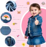 Suggest a better title and return a single title only without any other comments: Personalized Kids Denim Jacket with Names, Custom Long Sleeve Jean Jacket for Girls Boys Toddler (1-8 Years) Clothes, Daily Outerwear Jacket, 1-8 Year Old Girl Boy Birthday Christmas Gifts - Image 6