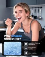 CyberChill Nugget Ice Maker Countertop 44lbs Per Day Pebble Sonic Ice Makers Machine Chewable Pellet Ice with Self-Cleaning Removable Water Tank See Through Window for Home/Kitchen/Office - Image 2