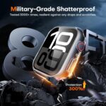 TAURI 2 Pack Hard Case for Apple Watch Series 11/10 46mm, with PC Tempered Glass Screen Protector, [Scristant Resistant] [Overall Protection] Slim Cover for iWatch S11 / S10 46mm, Clear - Image 4