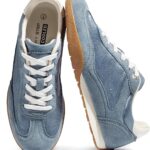 LUCKY STEP Women's Retro Casual Fashion Sneakers Classic Anti-Slip Neutral Walking Shoes Stylish Trainers Tennis Trendy Footwear