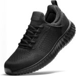 Bruno Marc Men's Non Slip Work Shoes Walking Zapatos Trabajo Black & Lightweight Sneakers Food Service Chef Kitchen Restaurant