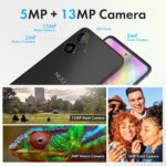 NUU N10 Basic Cell Phone for T-Mobile, Mint, Metro, Qlink, Tello and More 4GB/128GB, Perfect for Teenagers, Dual SIM 4G, Octa-Core 6.6" 90Hz HD+, Unlocked Phones Android Phone 15, US Warranty (Black) - Image 5