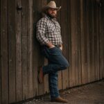 Lumeheel Cowboy Boots for Men - Western Men's Boots with Classic Embroidered, Slip on Square Toe Boots, Slip Resistant Country Boots Chunky Heel Ankle, Durable Short Boots for Spring Fall - Image 6